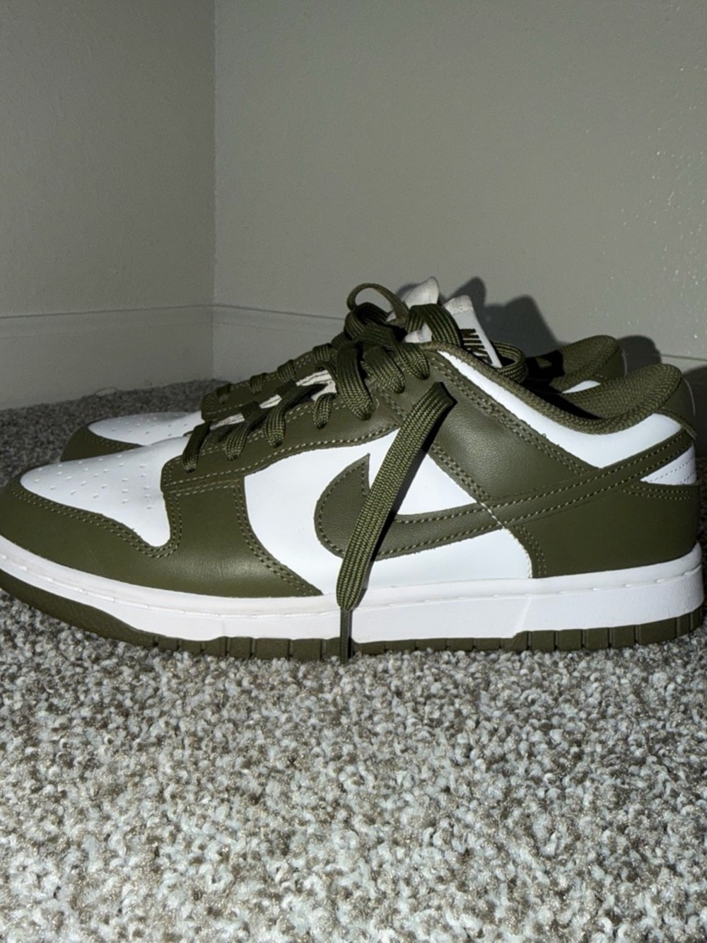 Nike Women’s Low-Top Sneakers — Olive Green and White